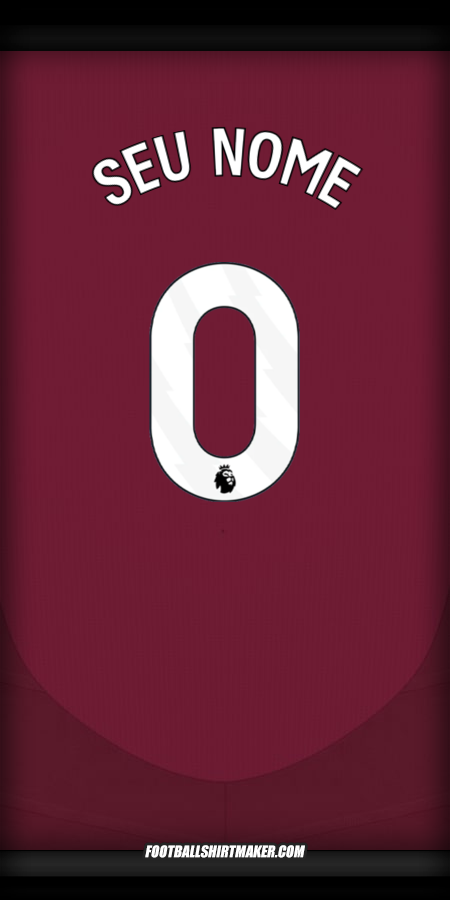 Camisa Aston Villa FC 2024/2025 -  seu nome - 0
