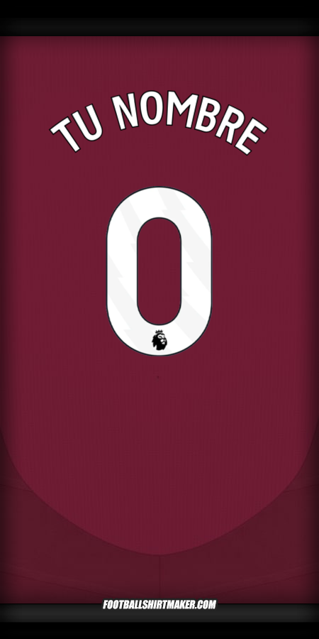 Jersey Aston Villa FC 2024/2025 -  tu nombre - 0