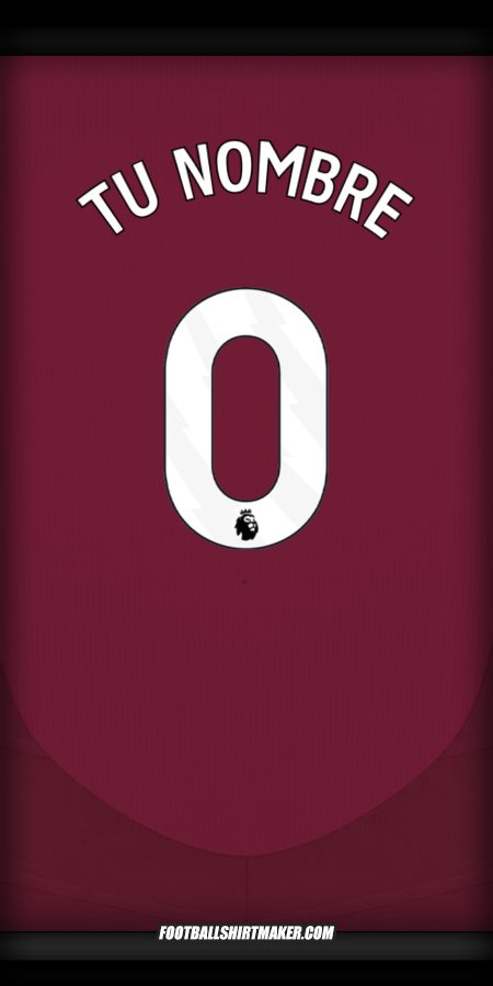Jersey Aston Villa FC 2024/2025 -  tu nombre - 0