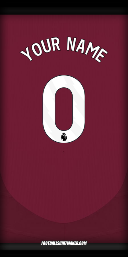 Jersey Aston Villa FC 2024/2025 -  your name - 0