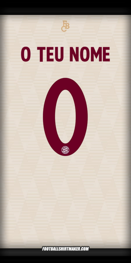 Camisola FC Bayern Munchen UCL 2024/2025 -  o teu nome - 0