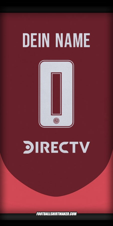 Trikot River Plate 2024/2025 Auswärts -  dein name - 0