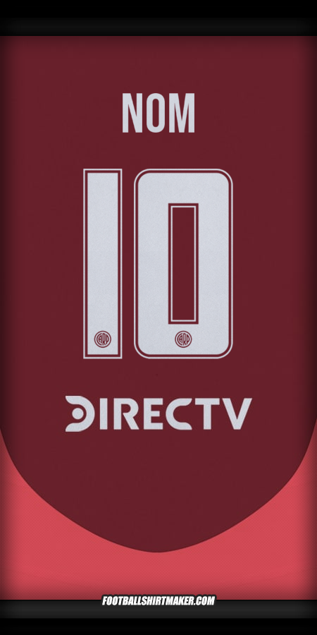 Maillot River Plate 2024/2025 Extérieur -  nom - 10