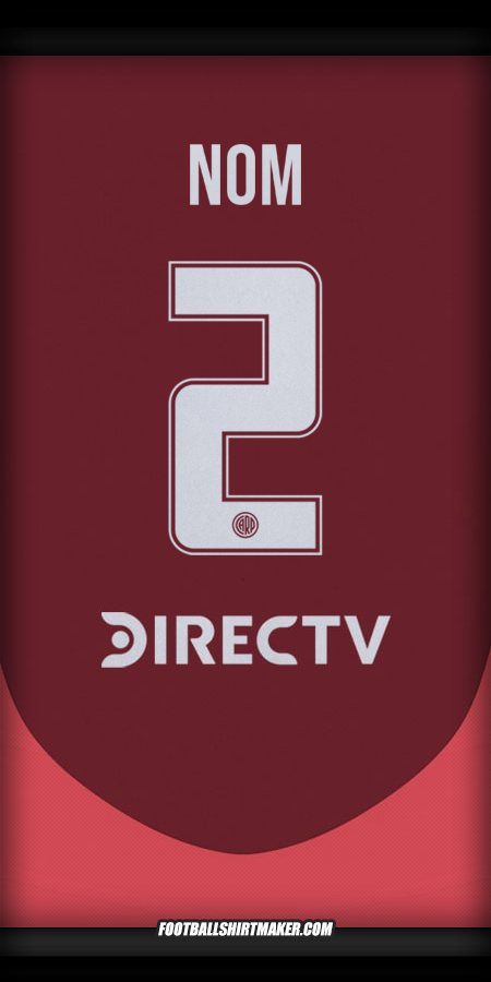Maillot River Plate 2024/2025 Extérieur -  nom - 2