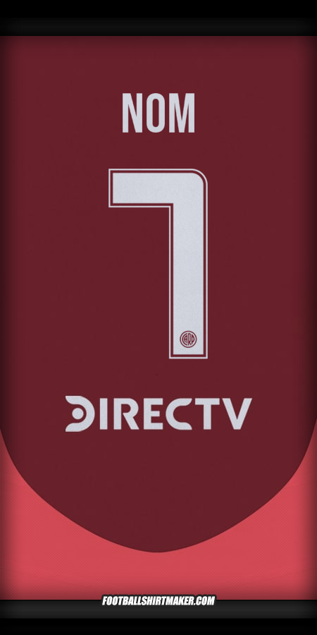 Maillot River Plate 2024/2025 Extérieur -  nom - 7