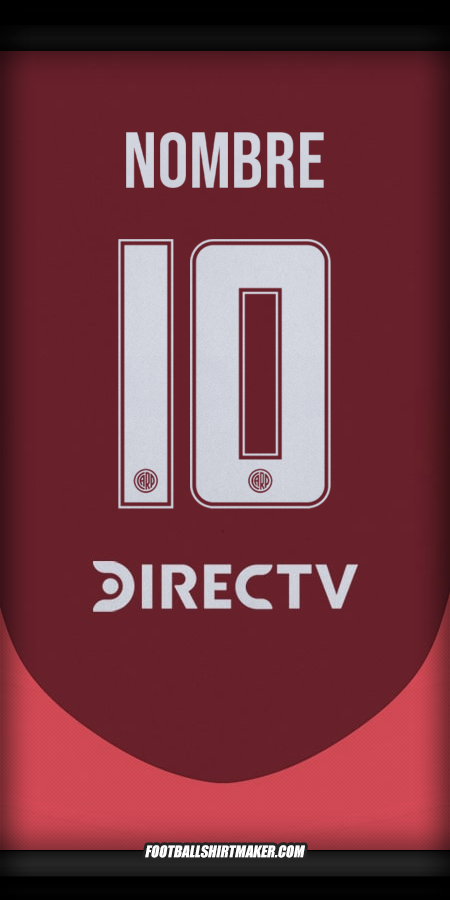 Jersey River Plate 2024/2025 Visita -  nombre - 10