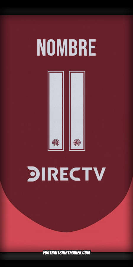 Jersey River Plate 2024/2025 Visita -  nombre - 11