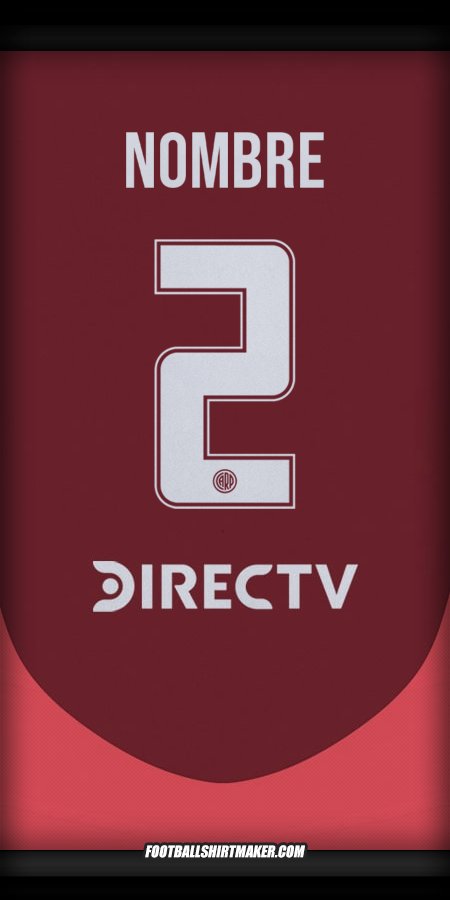 Jersey River Plate 2024/2025 Visita -  nombre - 2