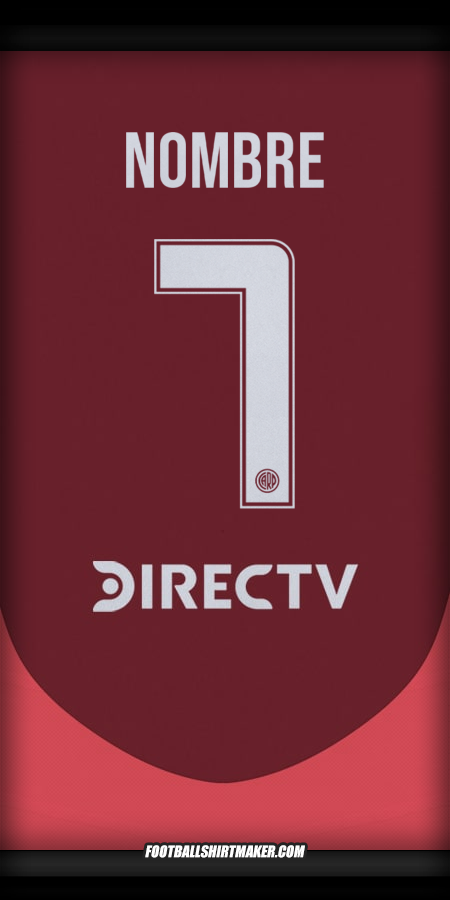 Jersey River Plate 2024/2025 Visita -  nombre - 7