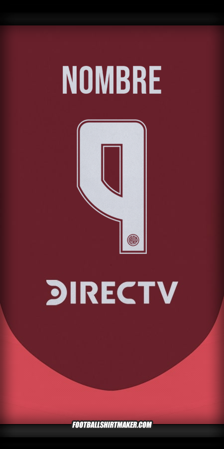 Jersey River Plate 2024/2025 Visita -  nombre - 9