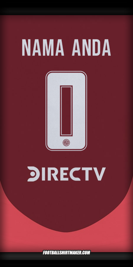 Jersey River Plate 2024/2025 II -  nama anda - 0