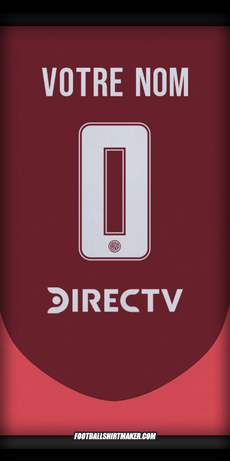 Maillot River Plate 2024/2025 Extérieur -  votre nom - 0