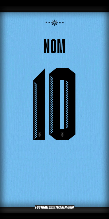Maillot Uruguay 2024 -  nom - 10