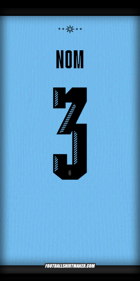 Maillot Uruguay 2024 -  nom - 3