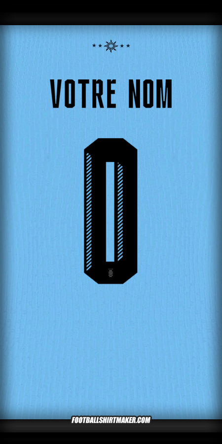 Maillot Uruguay 2024 -  votre nom - 0