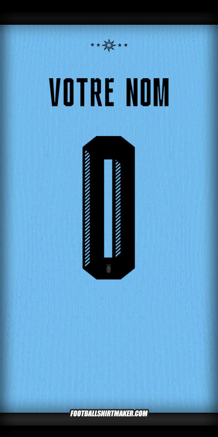 Maillot Uruguay 2024 -  votre nom - 0