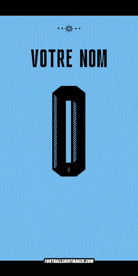 Maillot Uruguay 2024 -  votre nom - 0