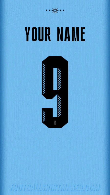 Uruguay 2024 shirt number 9 your name