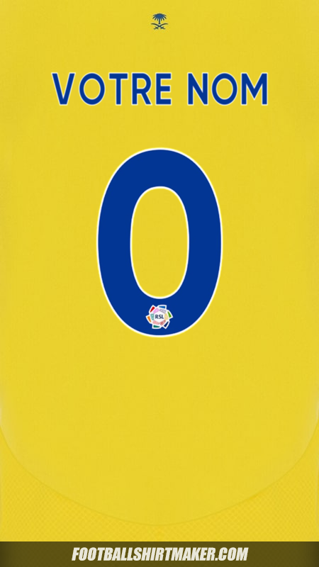 Maillot Al Nassr 2024/2025 -  votre nom - 0