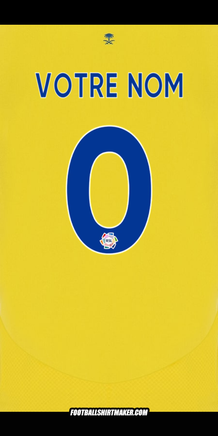 Maillot Al Nassr 2024/2025 -  votre nom - 0