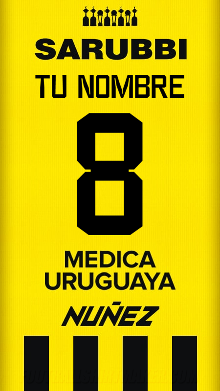 Camiseta Peñarol 2024 número 8 tu nombre