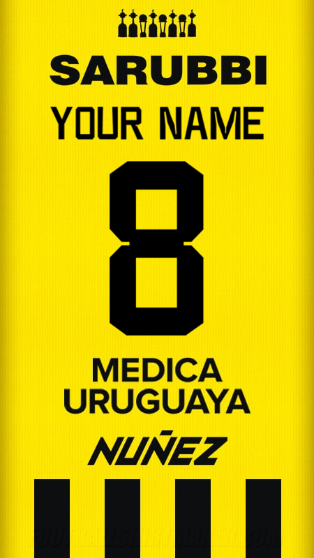 Peñarol 2024 jersey number 8 your name