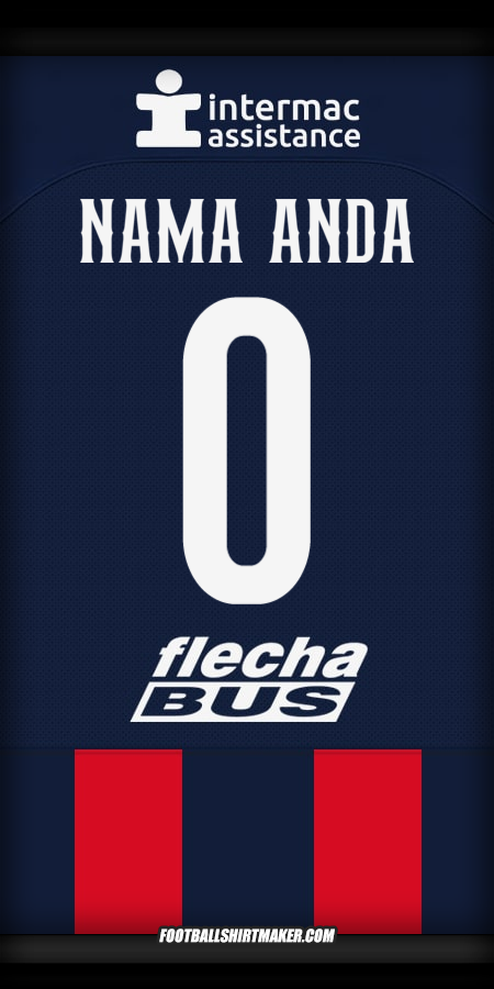 Jersey San Lorenzo 2024 -  nama anda - 0