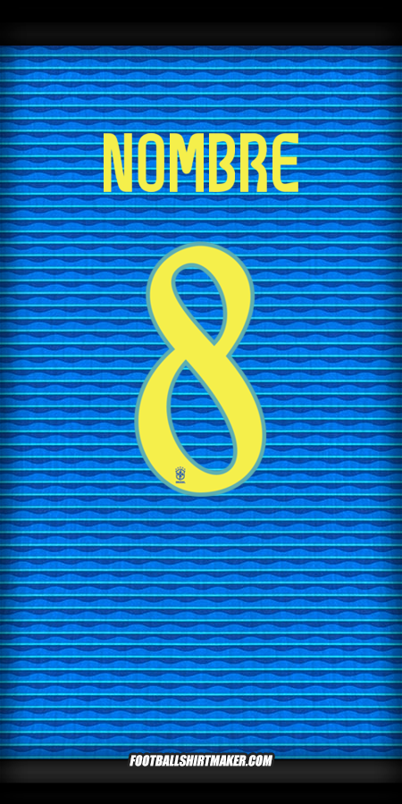 Camiseta Brasil 2024 Visita -  nombre - 8