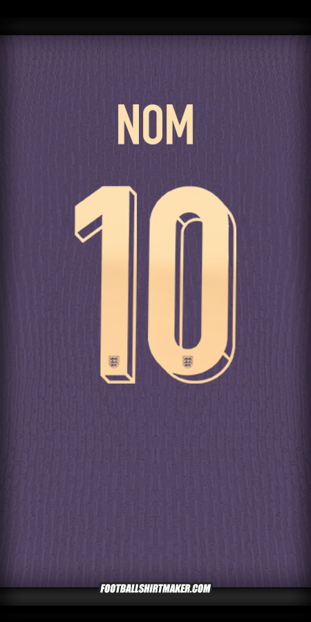 Maillot Angleterre 2024 Extérieur -  nom - 10