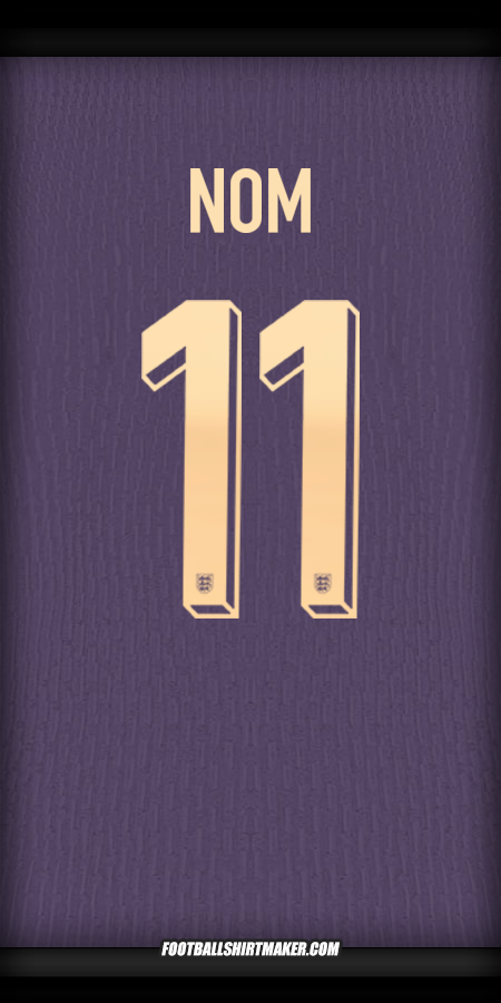 Maillot Angleterre 2024 Extérieur -  nom - 11