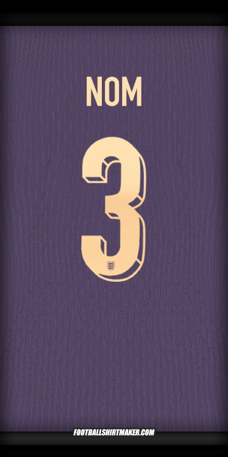 Maillot Angleterre 2024 Extérieur -  nom - 3