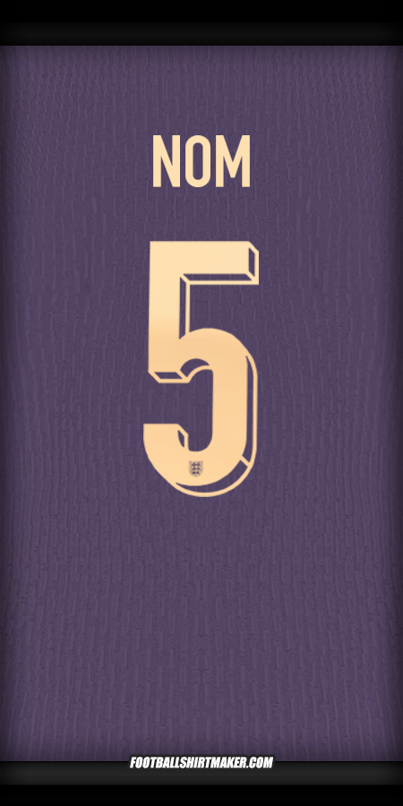 Maillot Angleterre 2024 Extérieur -  nom - 5