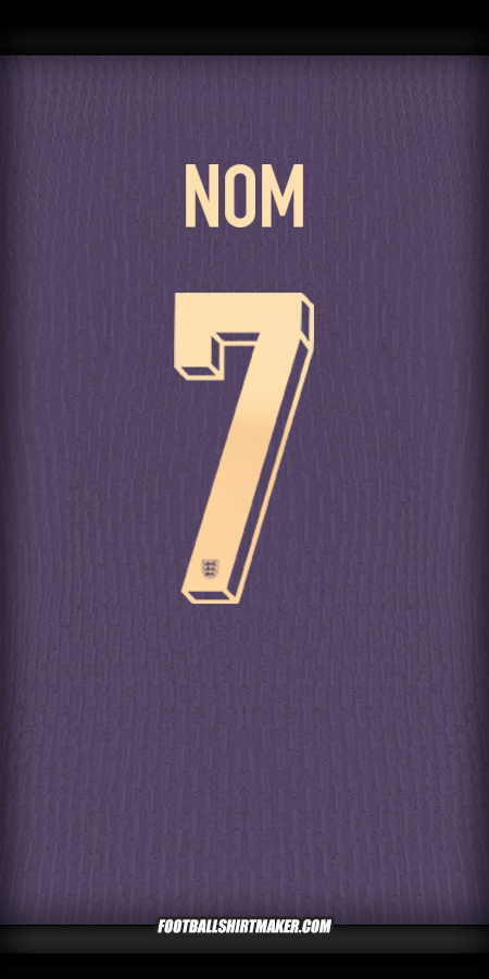 Maillot Angleterre 2024 Extérieur -  nom - 7