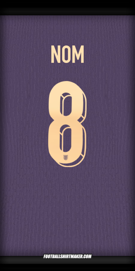 Maillot Angleterre 2024 Extérieur -  nom - 8