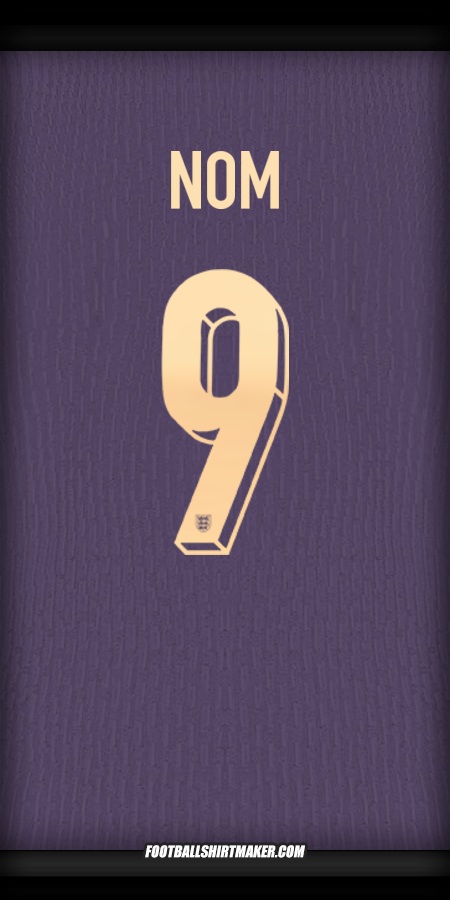 Maillot Angleterre 2024 Extérieur -  nom - 9