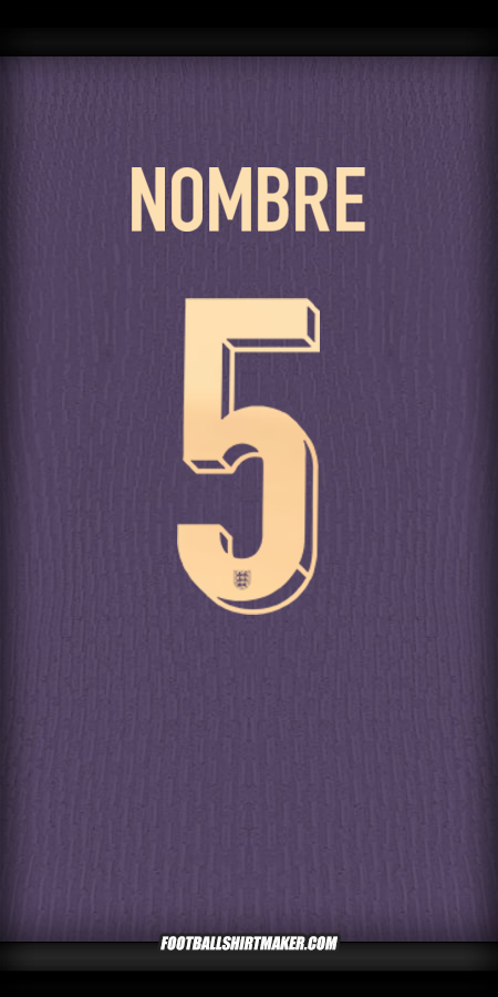 Camiseta Inglaterra 2024 Visita -  nombre - 5