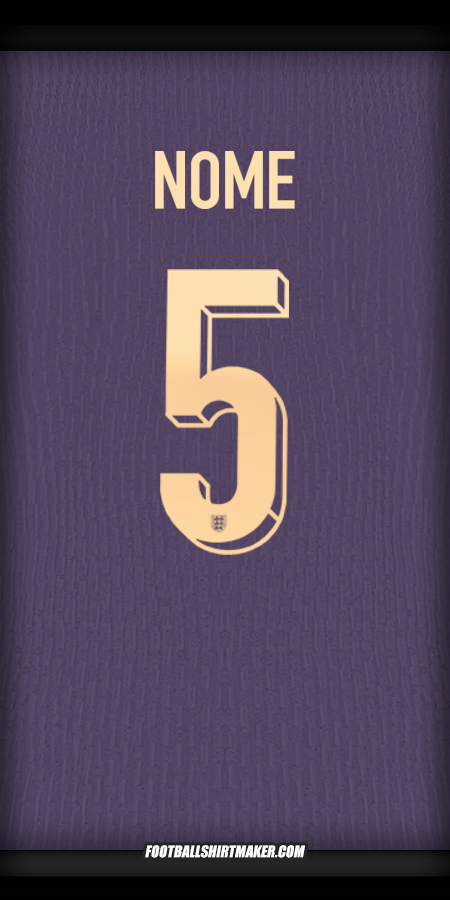 Maglia Inghilterra 2024 Seconda -  nome - 5