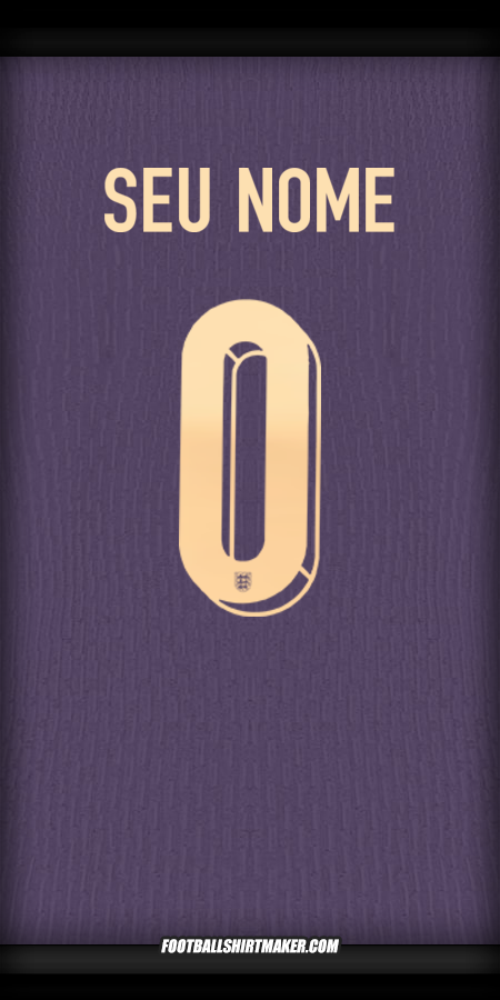 Camisa Inglaterra 2024 II -  seu nome - 0