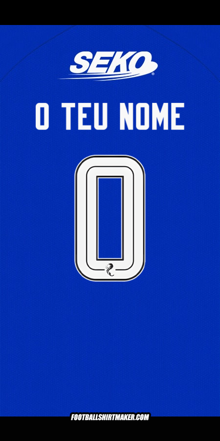 Camisola Rangers FC 2024/2025 -  o teu nome - 0