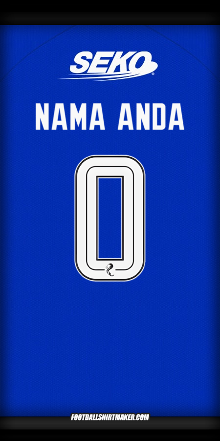 Jersey Rangers FC 2024/2025 -  nama anda - 0