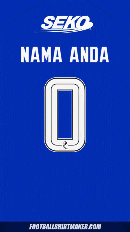 Jersey Rangers FC 2024/2025 -  nama anda - 0