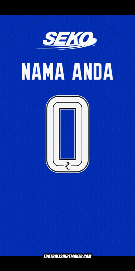 Jersey Rangers FC 2024/2025 -  nama anda - 0