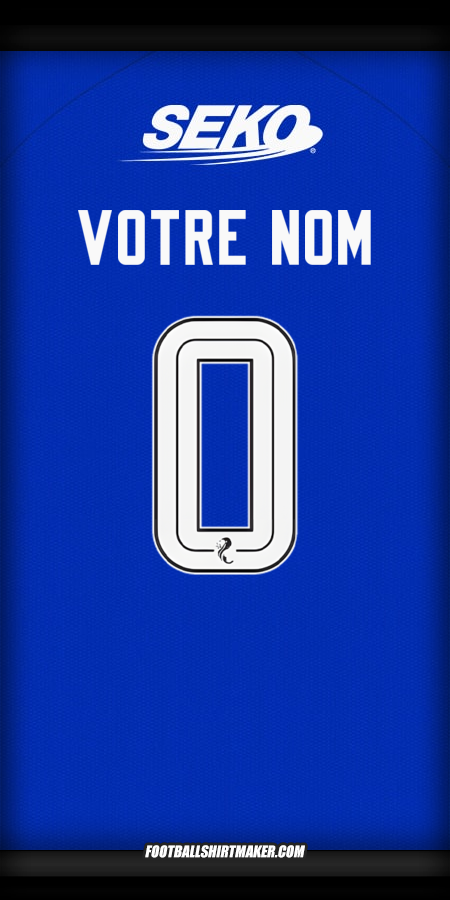 Maillot Rangers FC 2024/2025 -  votre nom - 0
