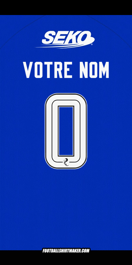 Maillot Rangers FC 2024/2025 -  votre nom - 0
