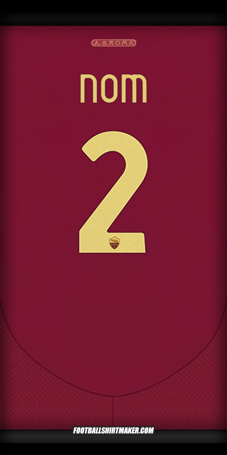 Maillot AS Roma Cup 2024/2025 -  nom - 2
