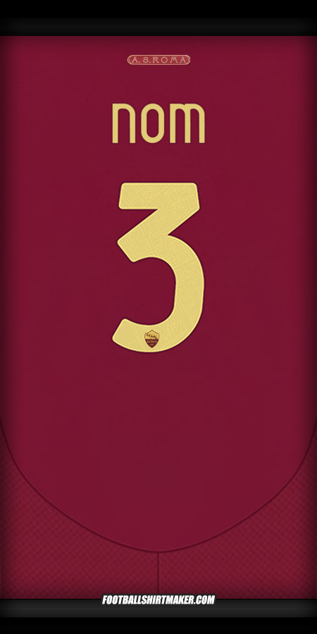 Maillot AS Roma Cup 2024/2025 -  nom - 3