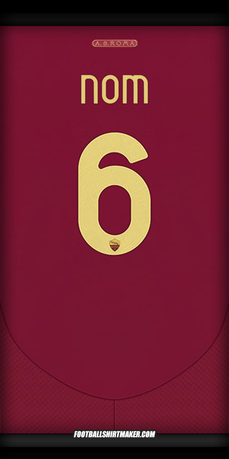 Maillot AS Roma Cup 2024/2025 -  nom - 6