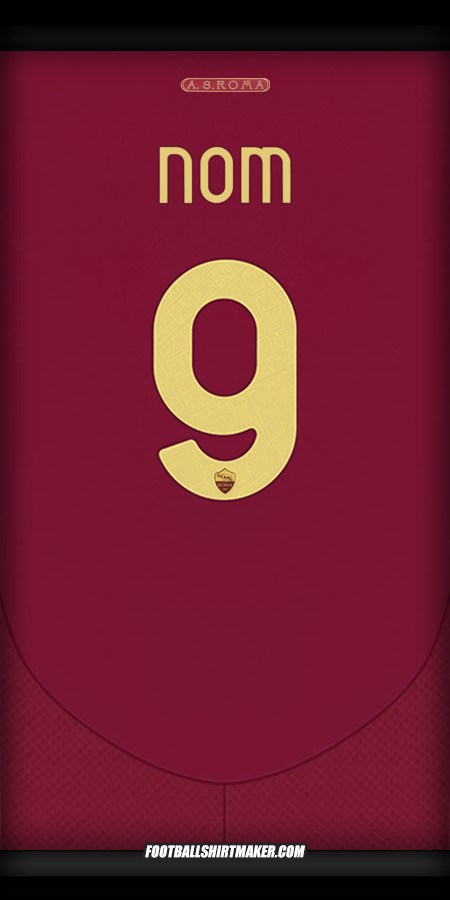 Maillot AS Roma Cup 2024/2025 -  nom - 9