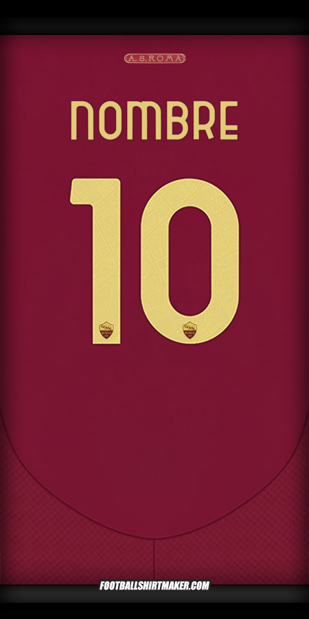 Camiseta AS Roma Cup 2024/2025 -  nombre - 10