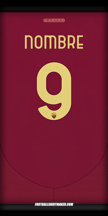 Camiseta AS Roma Cup 2024/2025 -  nombre - 9